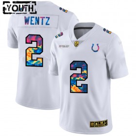 Maillot Indianapolis Colts Carson Wentz 2 Nike 2020 Blanc Multicolore - Enfant